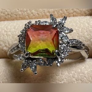 BP ring watermelon tourmaline